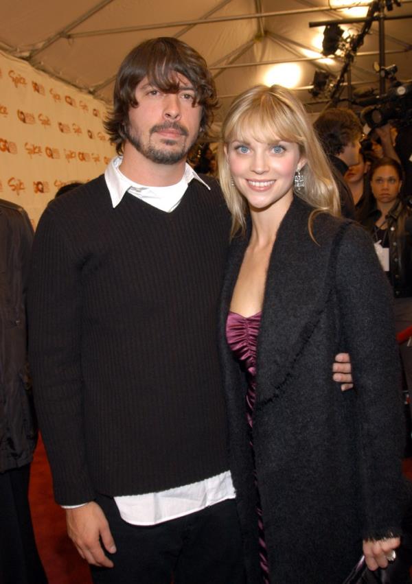 Dave Grohl of Foo Fighters and wife Jordyn Blum during Spike TV Presents the 2003 GQ Men of the Year Awards - Red Carpet at The Regent Wall Street in New York City.